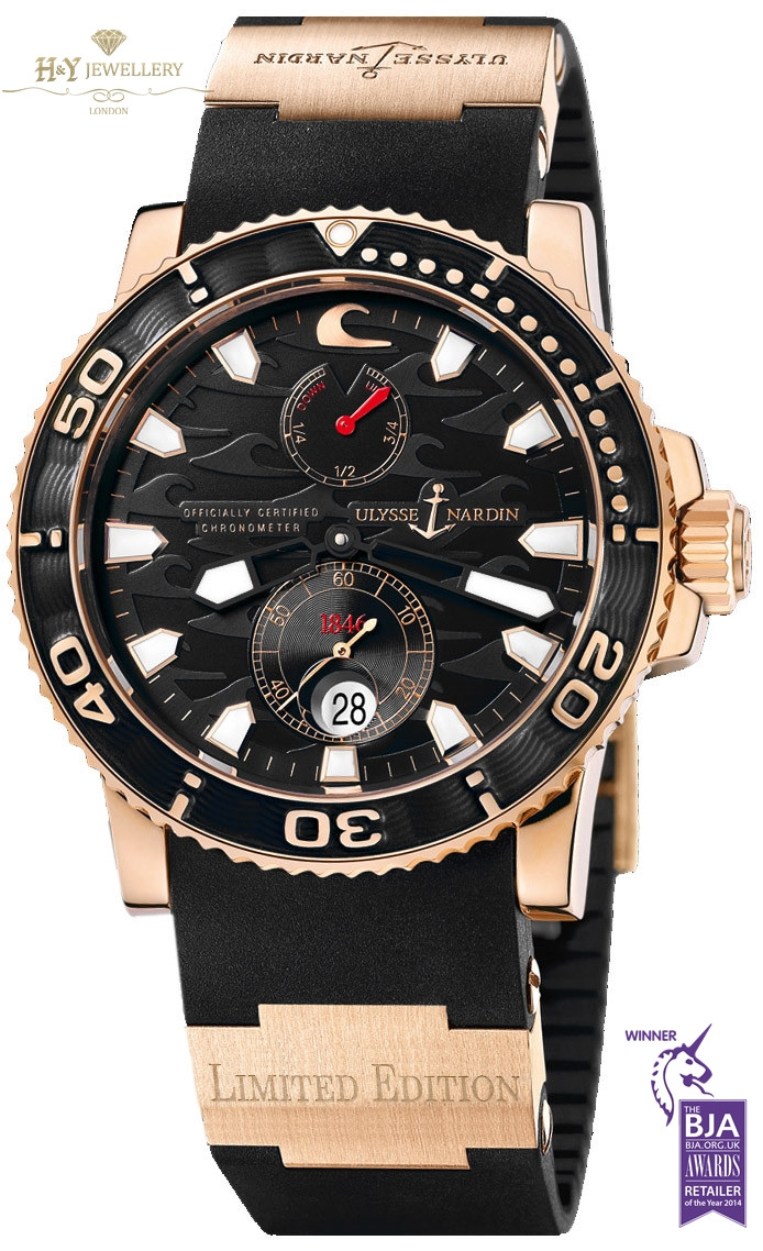 Ulysse Nardin Black Surf Limited Edition of 500 pieces Rose gold