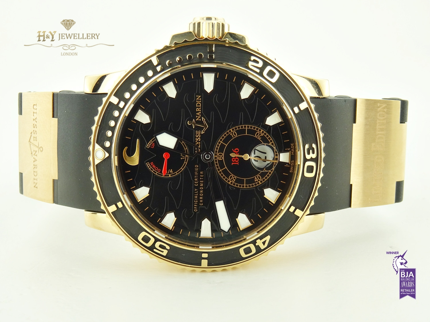 Ulysse Nardin Black Surf Limited Edition of 500 pieces Rose gold