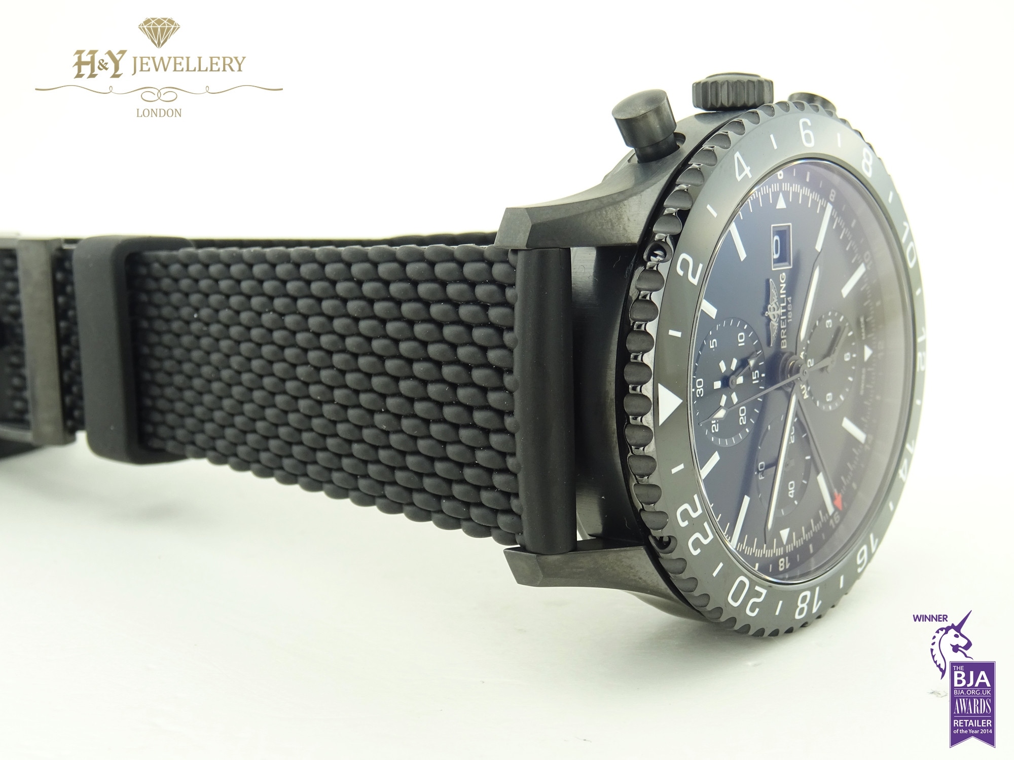 Breitling chronoliner black on sale steel