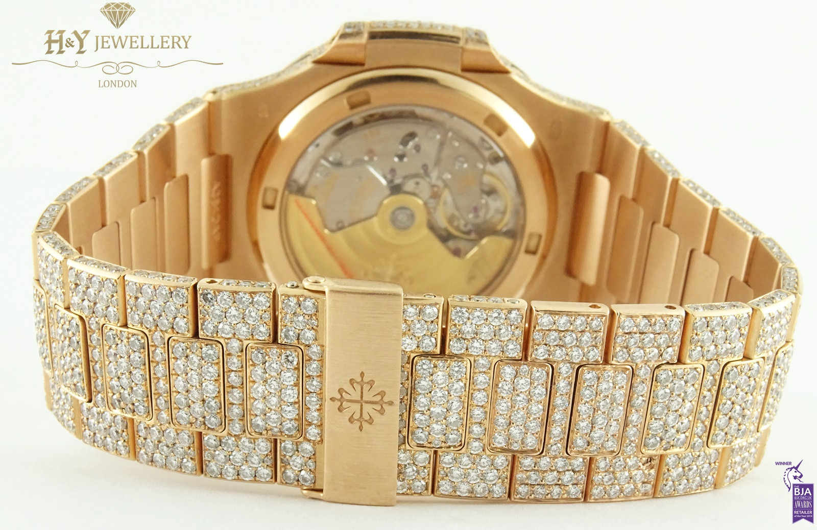 Patek Philippe Nautilus Rose Gold With After Set Diamonds Ref R