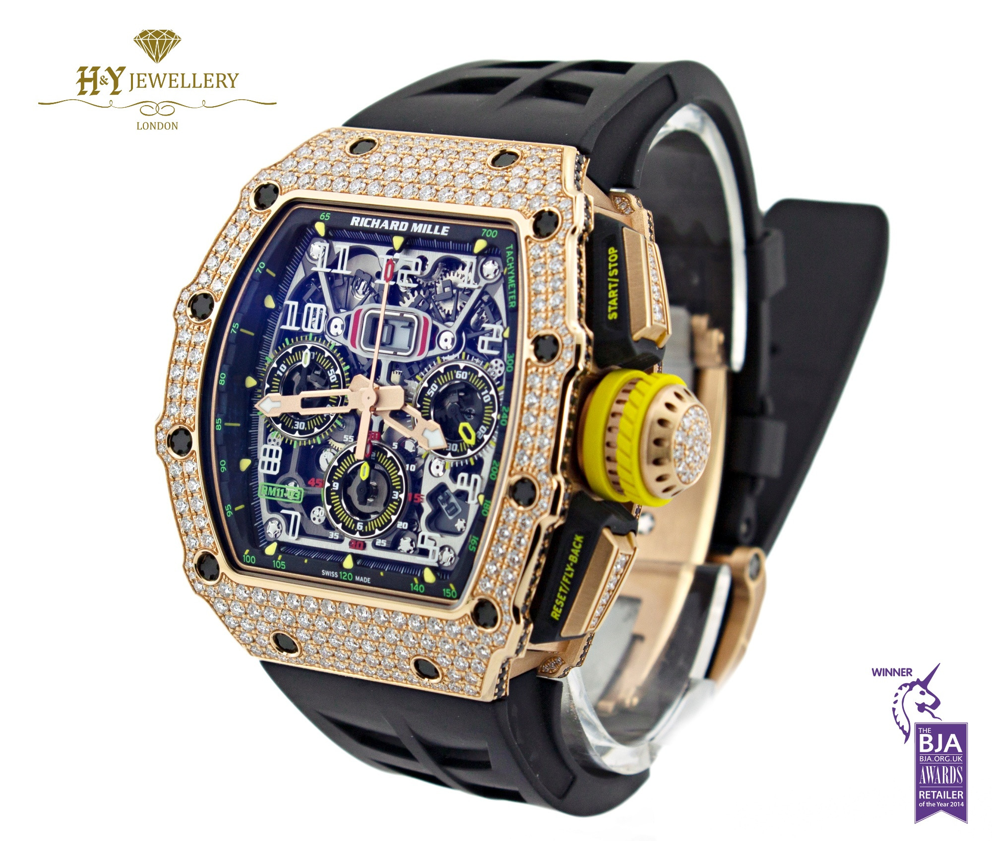 Richard Mille Chronograph Rose gold set with Factory diamonds