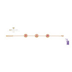 Ananya Rose Gold Celeste Miniature Lotus Bracelet set with Sapphires and Diamonds