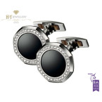 Audemars Piguet White Gold Cufflinks with Diamonds and Black Onyx - ref BM0733.BCU.US.Z015