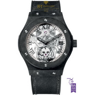 Hublot Classic Fusion Tourbillon Skull Dial Skeleton Black Ceramic [ Limited edition of 50 ]  - ref 505.UC.0170.VR.SKULL 