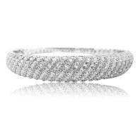 White gold and White diamond Bangle 