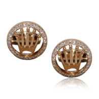 Rolex Design Cufflinks -  Rose Gold DesignWith Brilliant Cut Diamonds