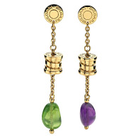 Classic Bvlgari Semi Precious Cabochon Earrings 