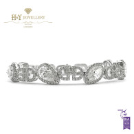 White Gold Mixed Cut Diamond Bracelet - 11.41 ct