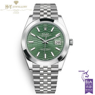 Rolex DateJust 41 Oystersteel Green Fluted-Motif Dial - ref 126300