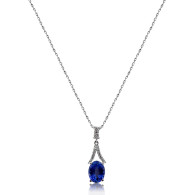 Tanzanite and Diamond Pendant 