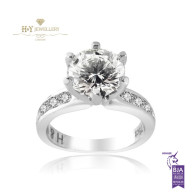 White Gold Solitaire Engagement Ring H , VVS2