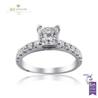 White Gold Solitaire Engagement ring, D , IF 