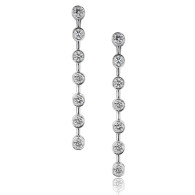 Classic Round Cut Diamond Drop Earrings 